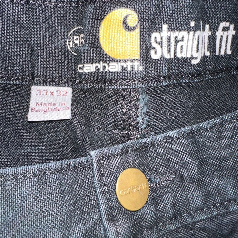 C a r h a r r t Straight Fit Rugged Flex Double Knee Men's Sz 33 x 32 - Picture 5 of 9